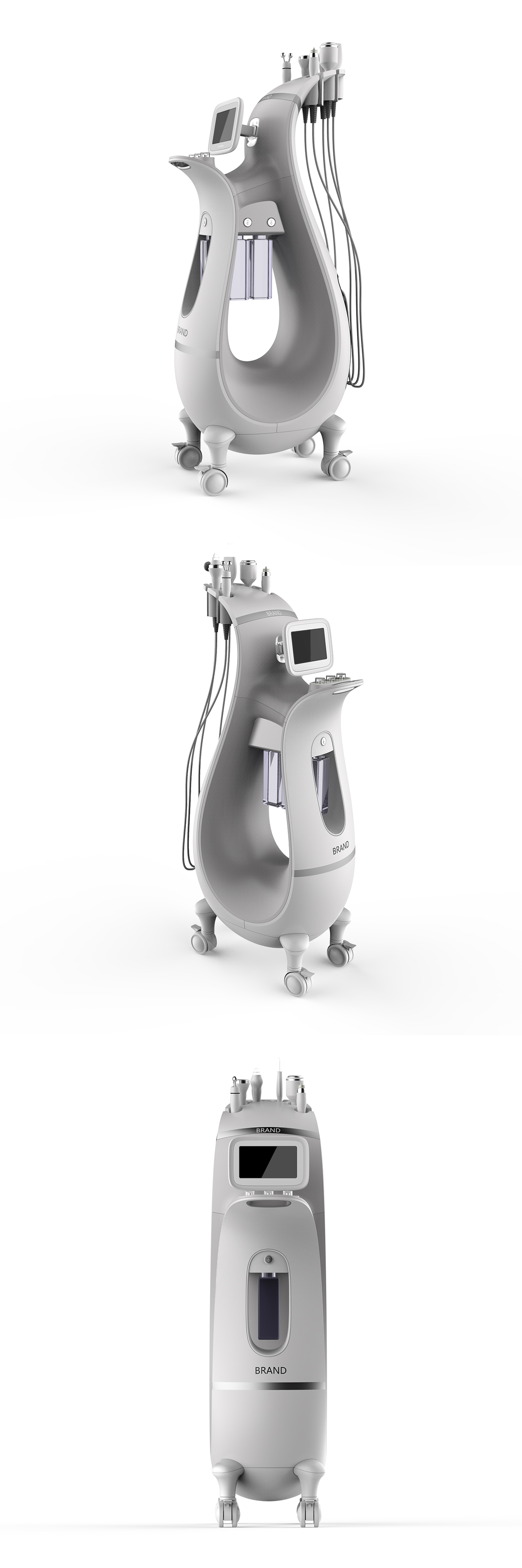 氫氧大氣泡美容臺車設(shè)計,美容儀器設(shè)計,美容產(chǎn)品設(shè)計,美容臺車設(shè)計